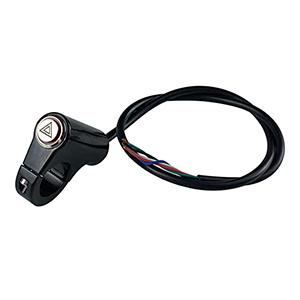 Motorcycle Hazard Light Button Electric Warning Lamp Flasher Motor Accessories Black