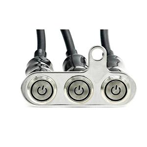 12V Motorcycle 3-in-1 Stainless Steel Switch for ATV