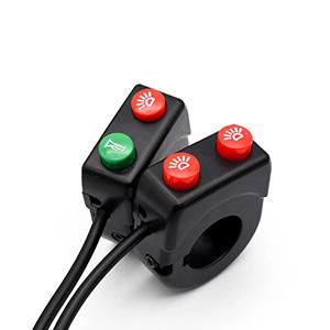 Motorcycle 7/8'' 22mm Handlebar Universal Dual Headlight Switch Button
