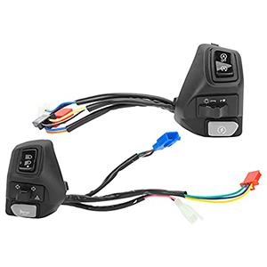 Motorcycle Switches Handlebars, Motorcycle Handlebar Toggle Switch, Handlebar Switch, 2PCS Handlebar Switch Low/High Beam Horn Button Replacement for AEROX 155 125
