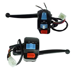 1 Pair 12V Waterproof Motorcycle Left and Right Handlebar Control Switch Horn Turn Signal Compatible with